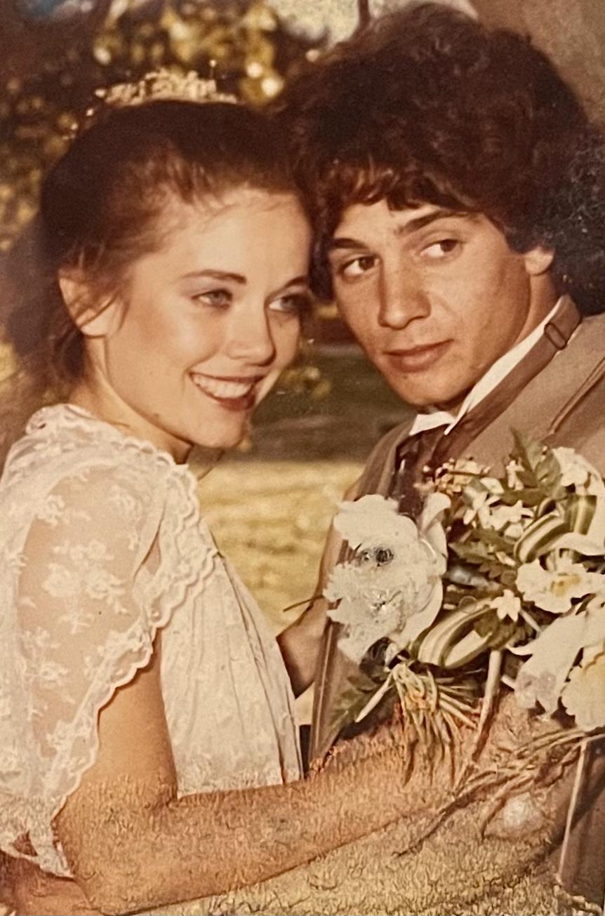 Cody’s parents, Pat and Mike, on their wedding day.