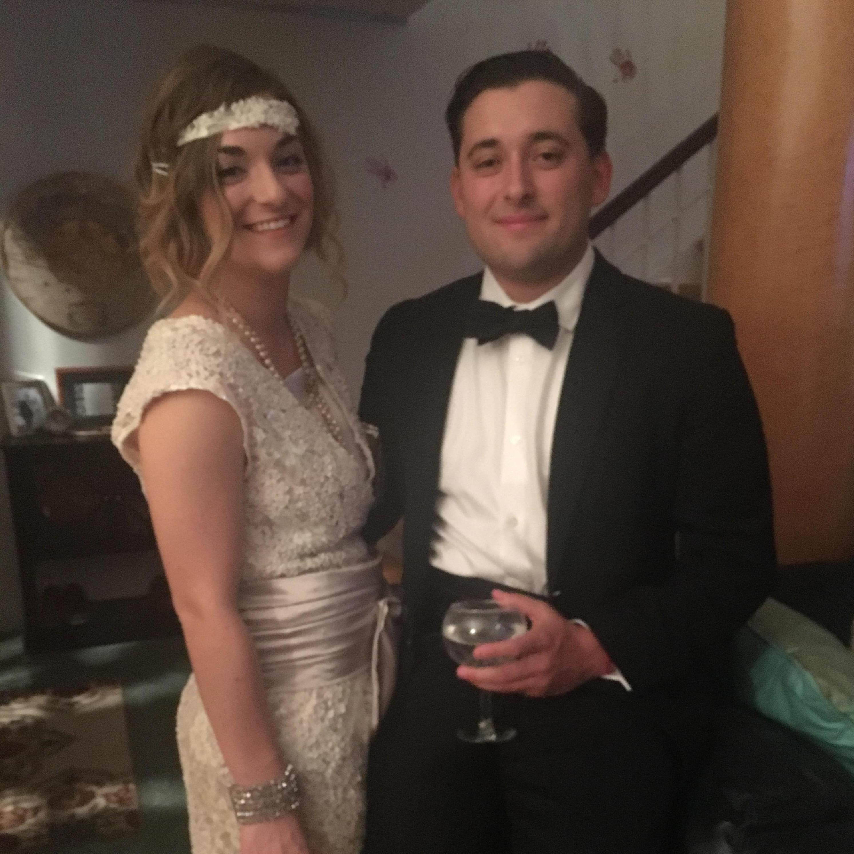 halloween dressed as daisy and gatsby but being mistaken for titanic guests