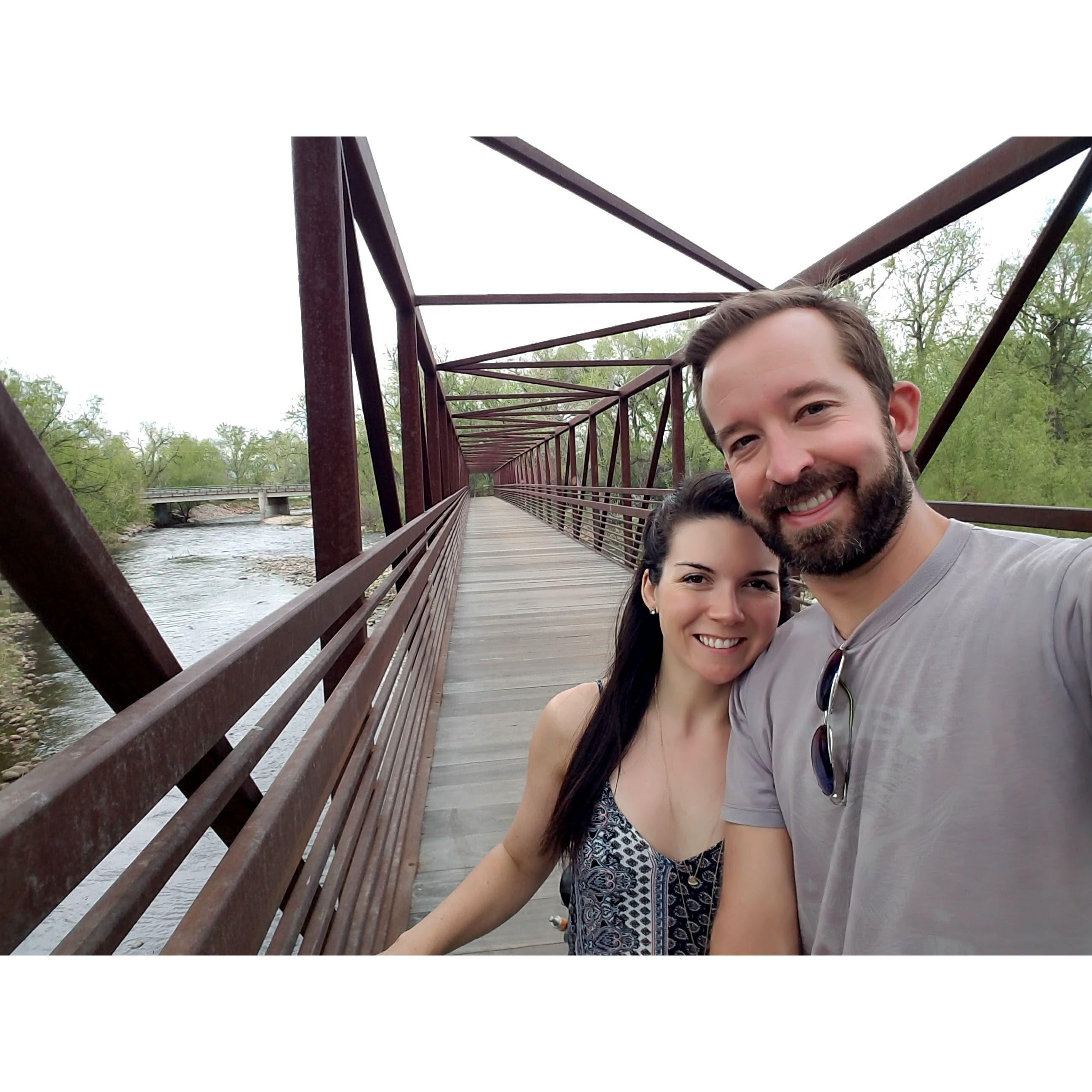 Exploring trails around Ft. Collins after Meghan completes a marathon (May 2017)