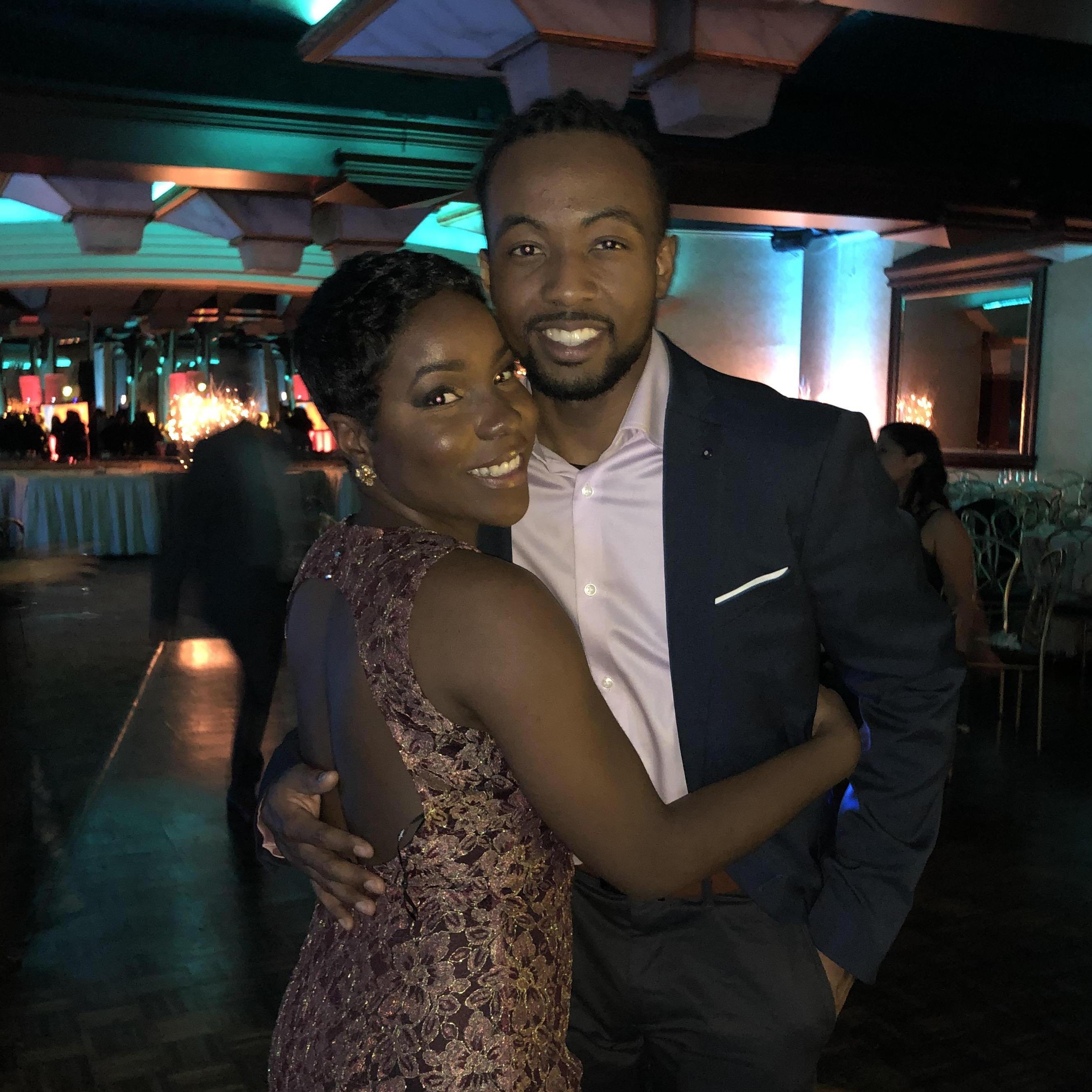 Showing Alex off at the Holiday party.