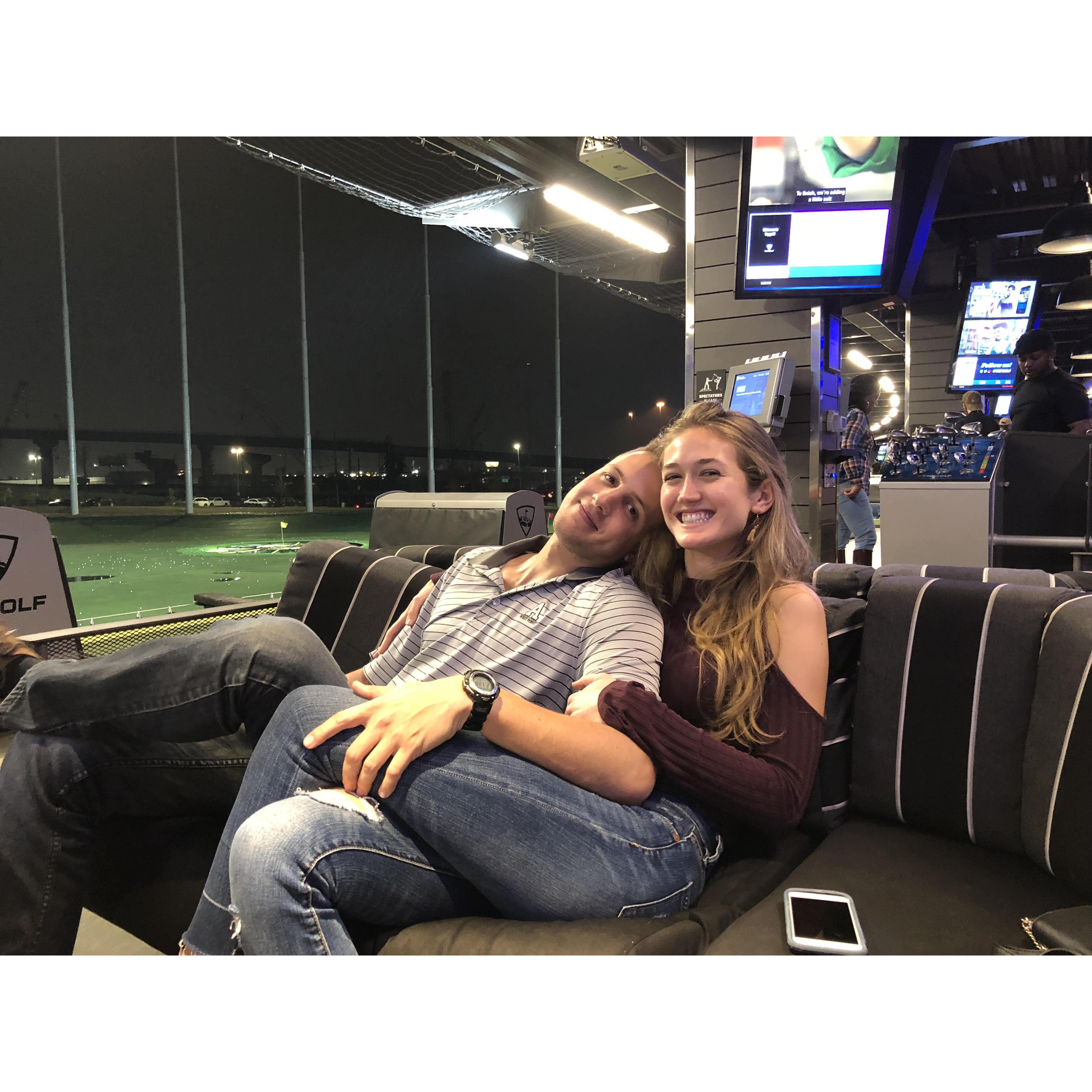 4th date weekend at Top Golf in Birmingham, AL.