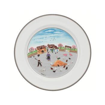 Design Naif Dinner Plate #3 - Country Yard