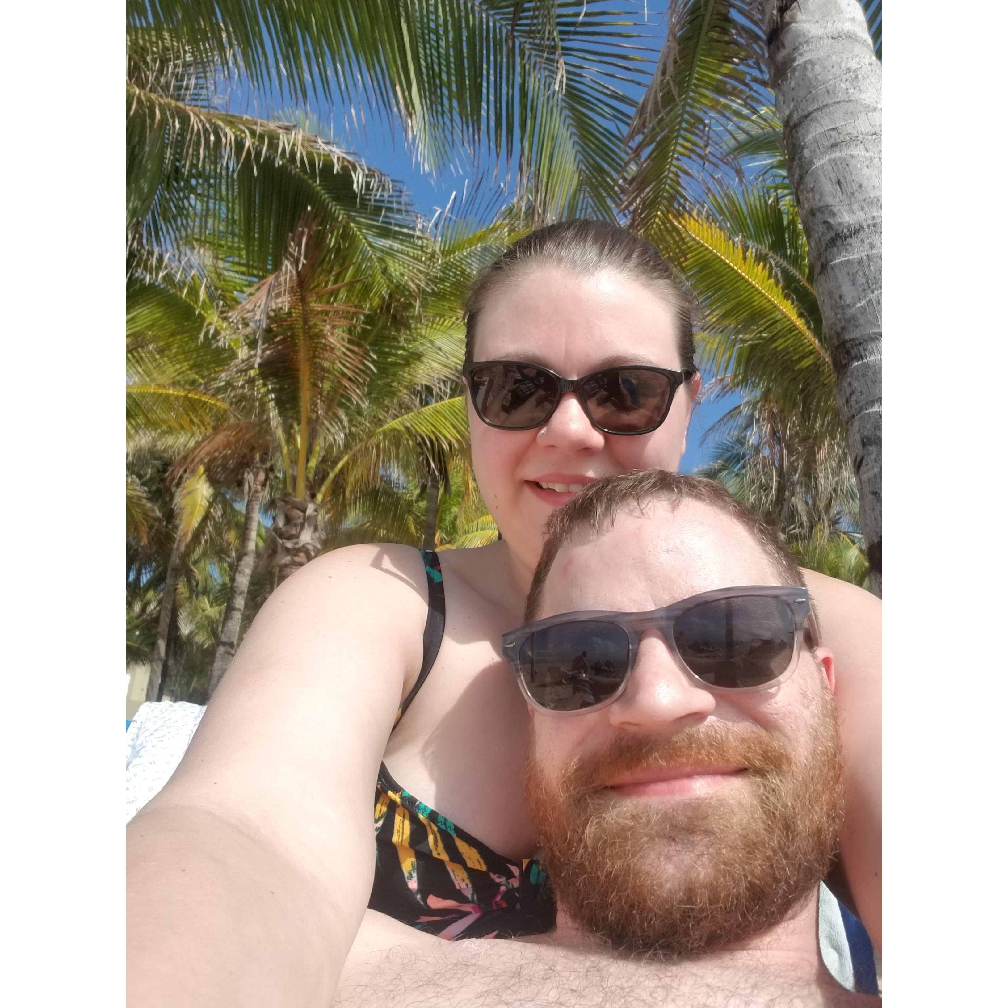 Palm trees and Sunny beaches in Mexico. Adams first trip out of the country in 2018. Tequila is always our drink of choice!