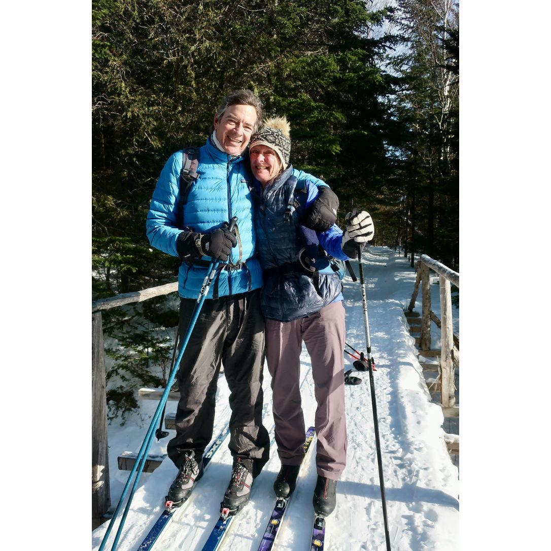 Wilderness cross country skiing in Maine