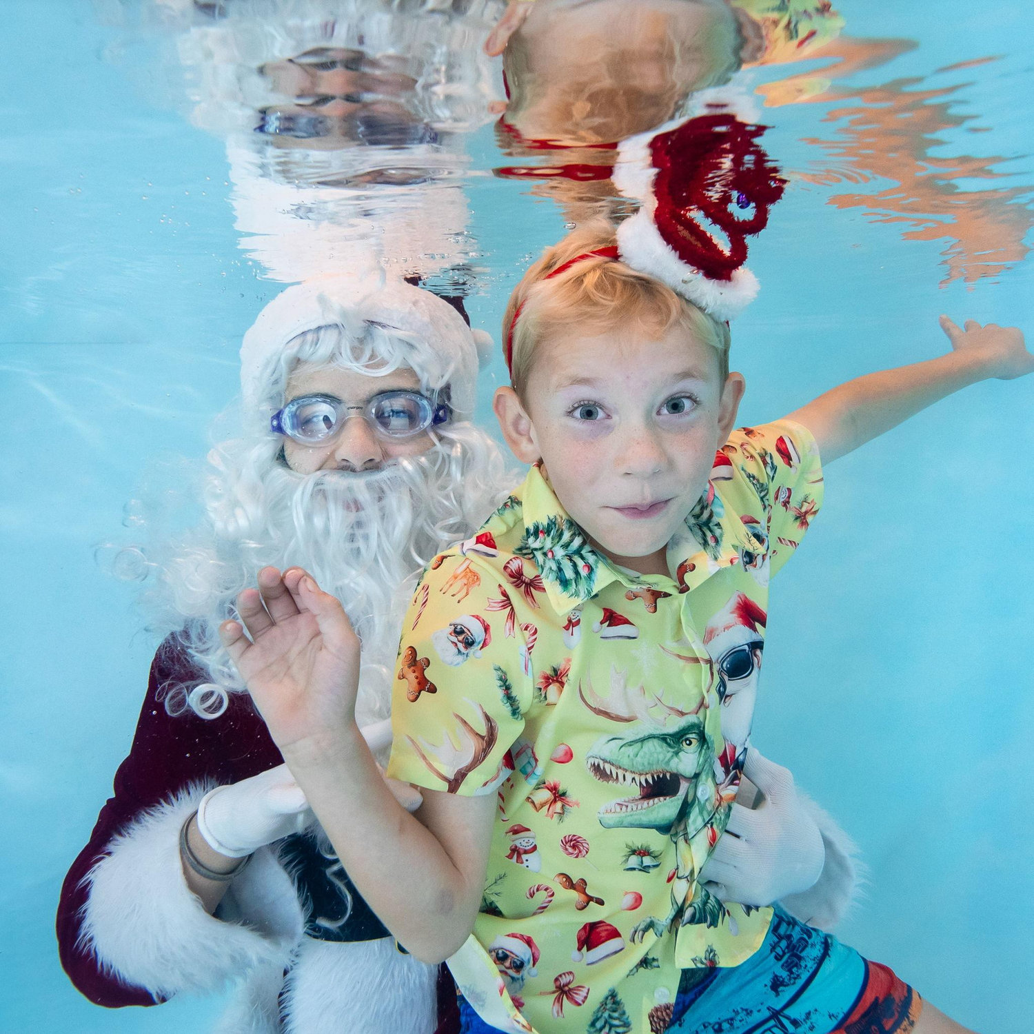 Santa under water 2025