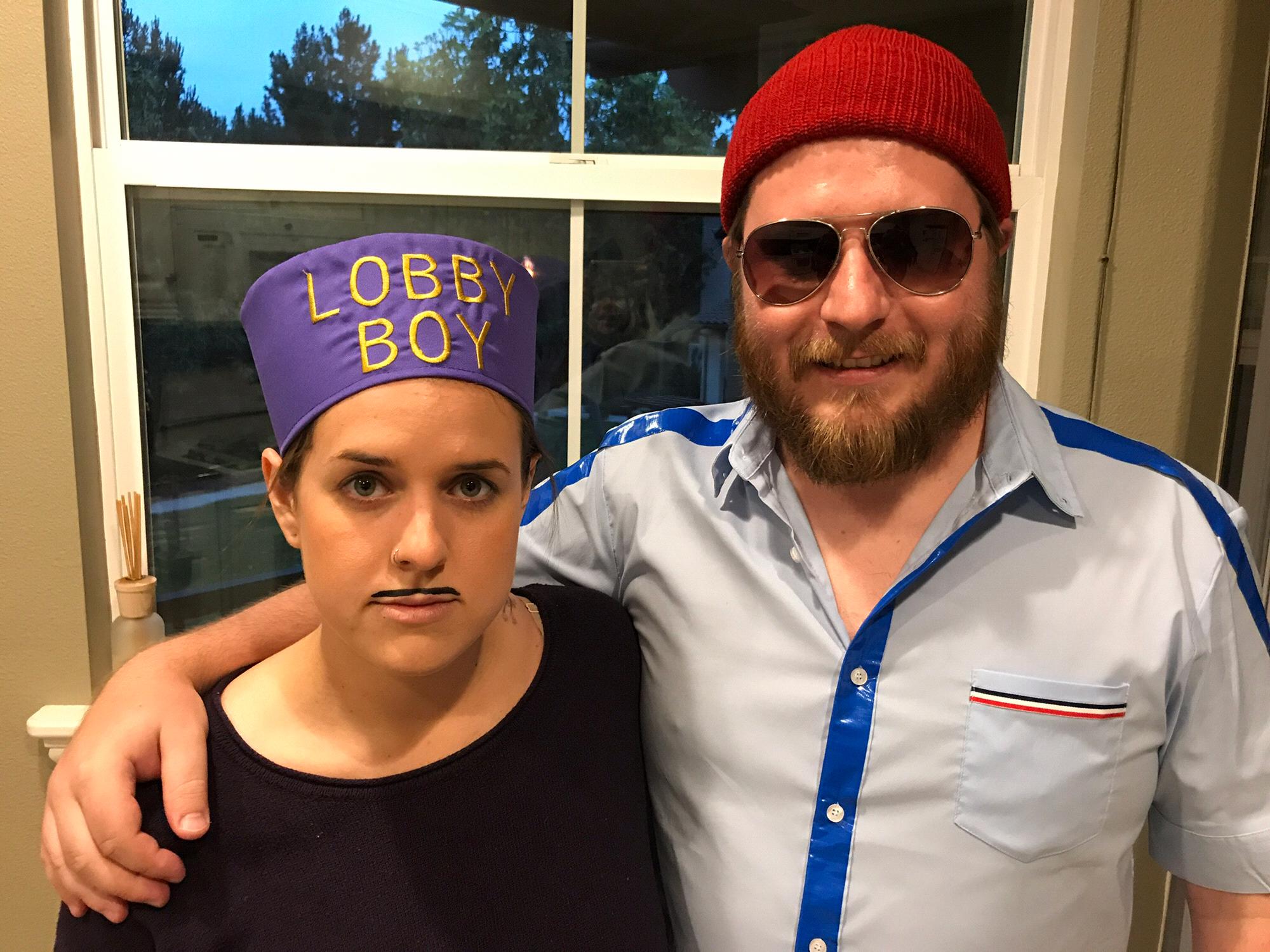 Danielle's Wes Anderson Party, 2017 - Lobby Boy and Steve Zissou