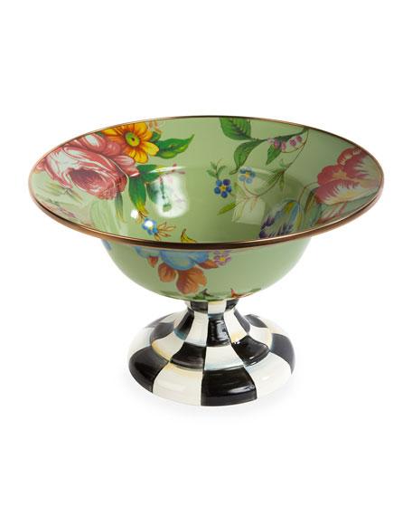 MacKenzie-ChildsFlower Market Large Compote, Green