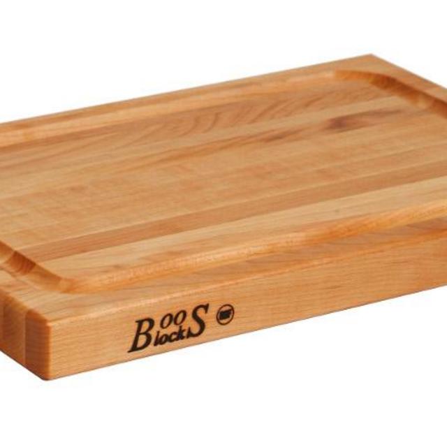 Boos Grooved Maple Barbecue Board w/ Finger Grips & Juice Grooves