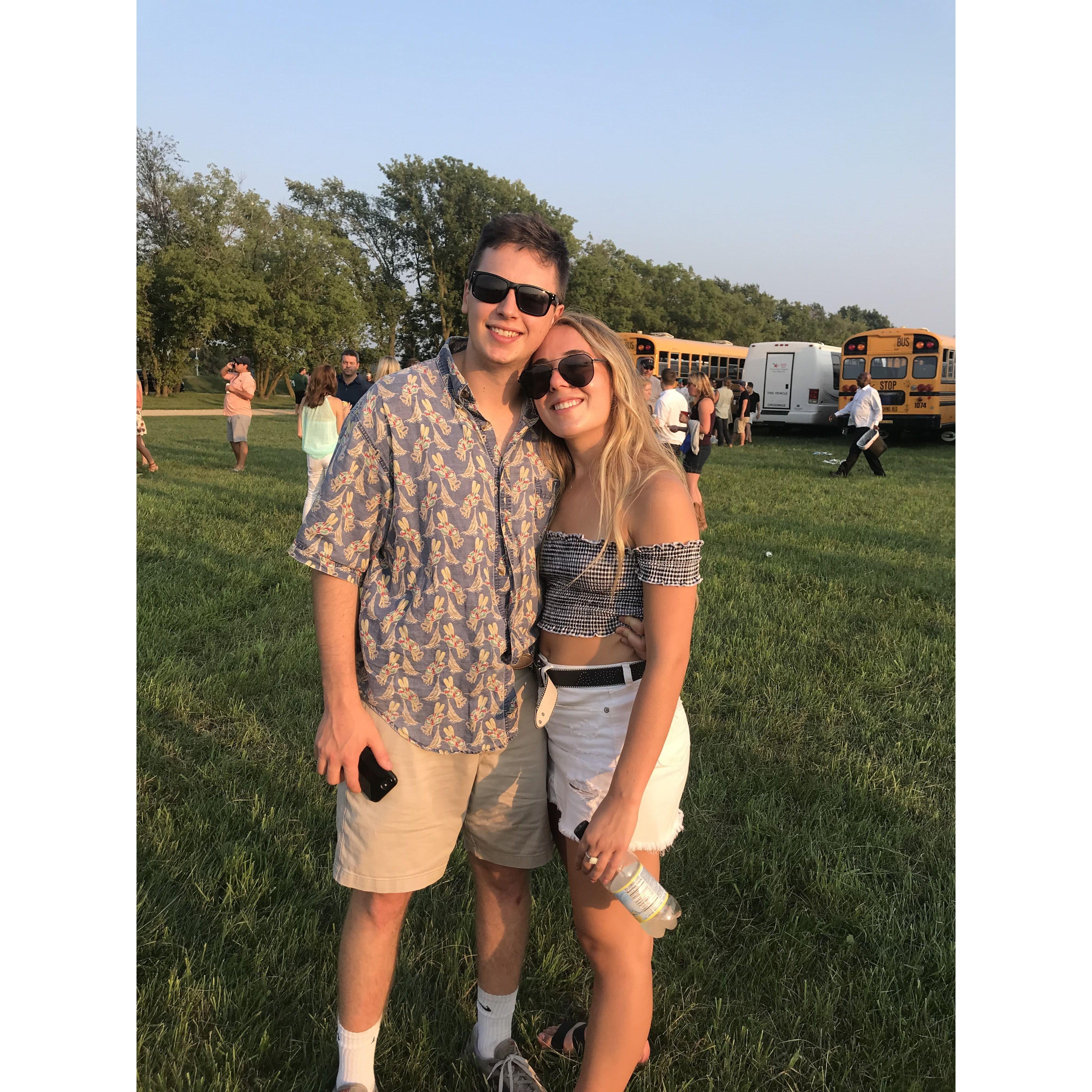 Our first picture together taken in August 2018 at a Zac Brown Band concert.