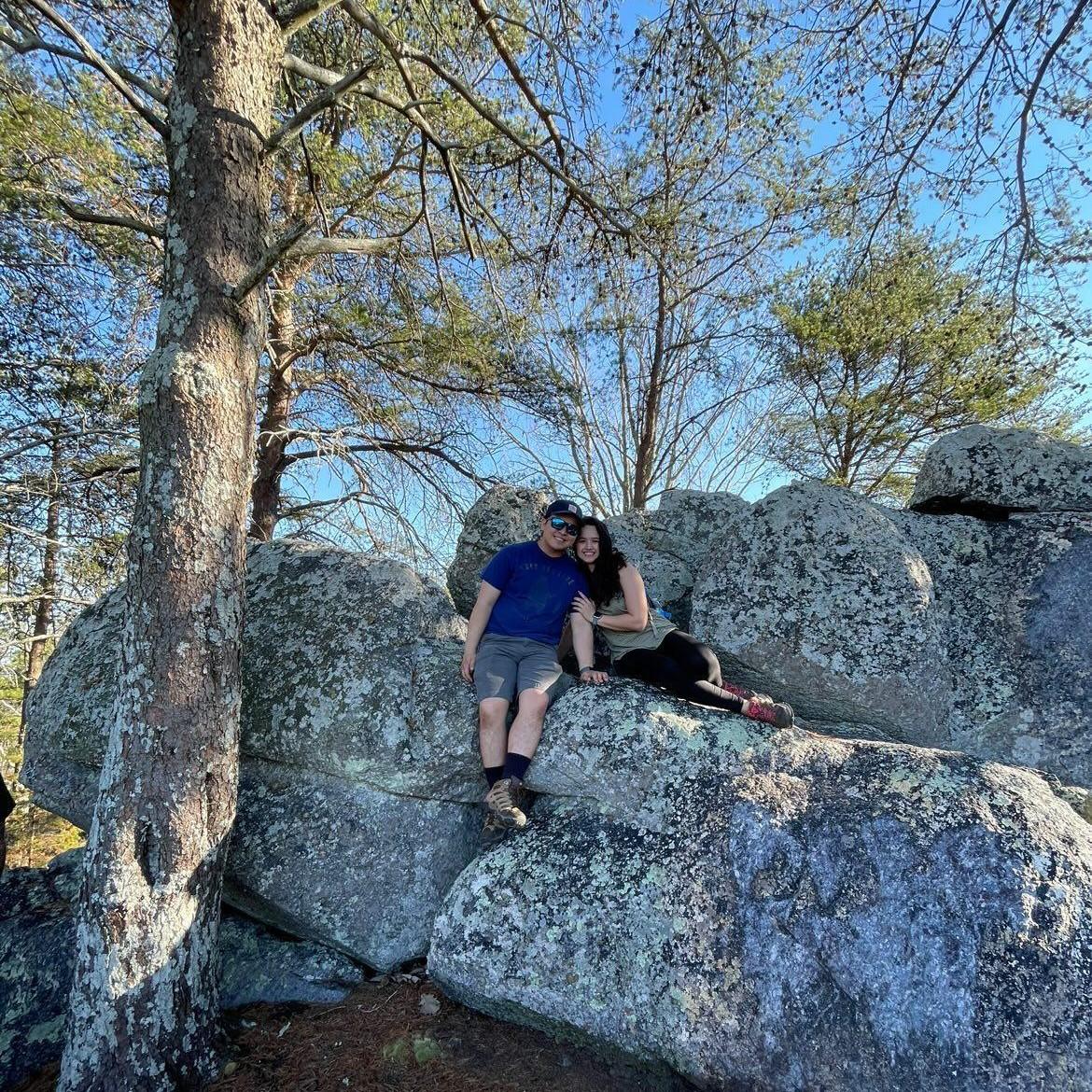 Post Christmas hiking with family at Crowder's Mountain State Park