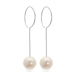 Melissa McArthur Large Loop Pearl Drop Earrings
