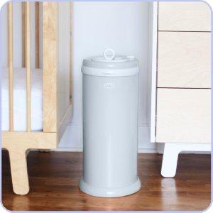Ubbi Money Saving, No Special Bag Required, Steel Odor Locking Diaper Pail, Gray