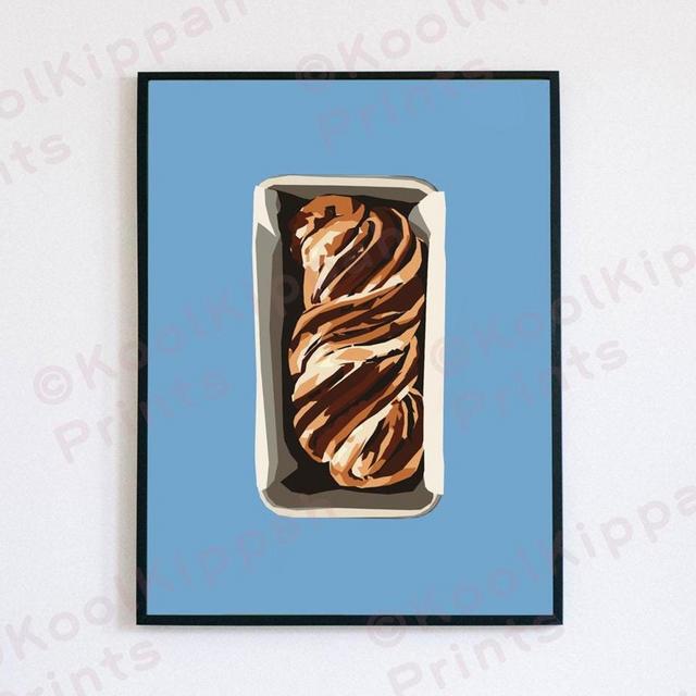 Babka Poster | Food Art | Minimalist Vector Decor | KoolKippah Prints