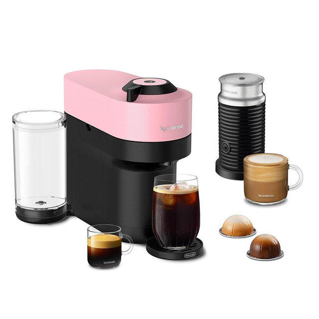 Nespresso Vertuo Pop+ Coffee and Espresso Maker by De'Longhi with Milk Frother, Candy Pink