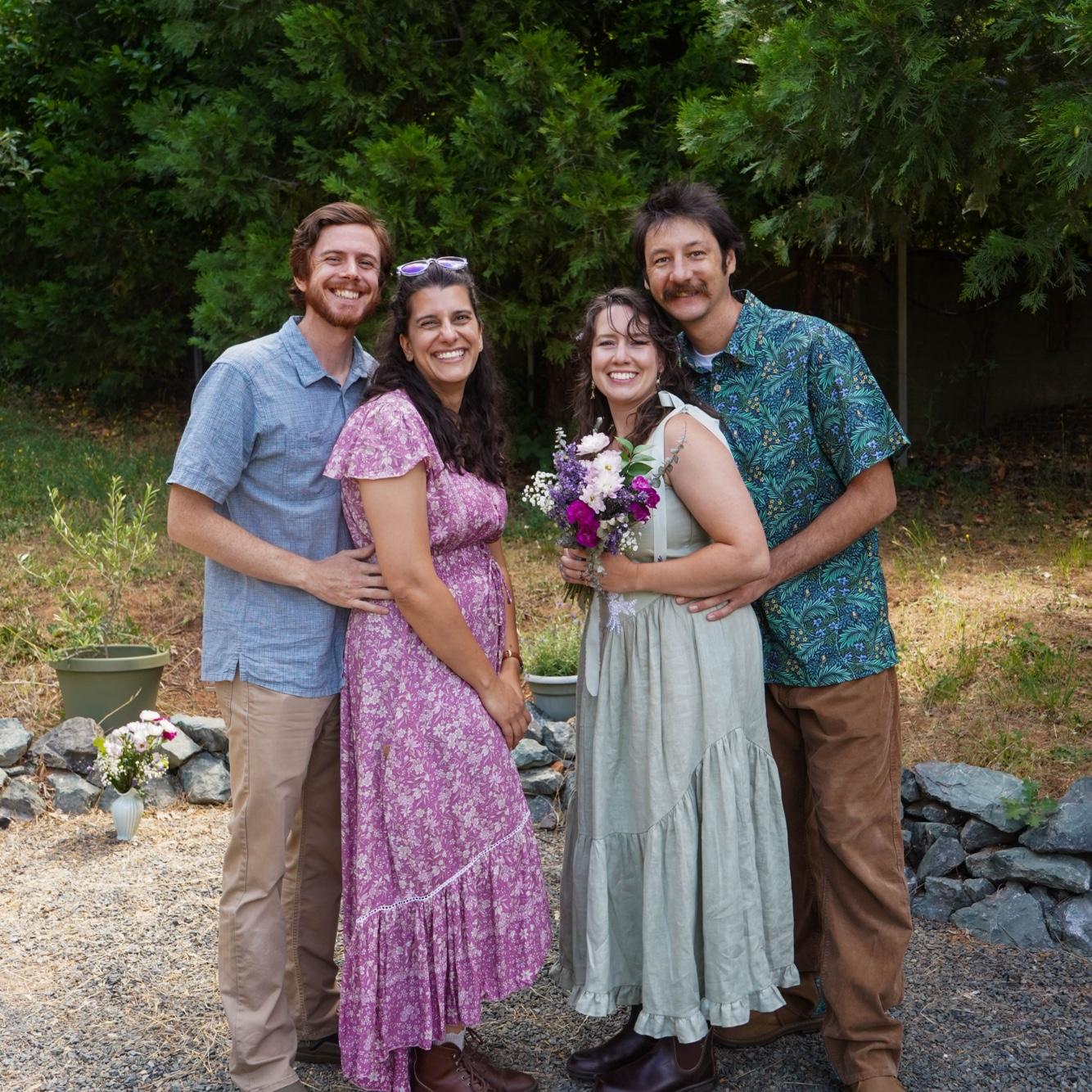 With good friends Jason and Farrah who officiated and took photos.