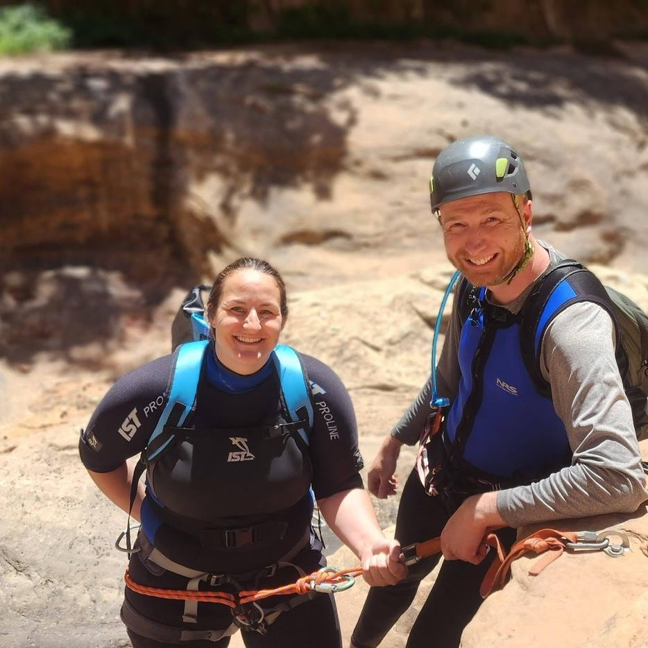 A turning point in our friendship. About 6 months before we started dating we went on a canyoneering trip to hike the Subway in Zion National Park. After this trip, I was sure I was into him