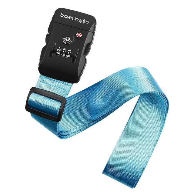 Travel Inspira Luggage Straps for Suitcases with TSA Lock, Protect Your Luggage Anti-Burst, High Visibility Color, Easy to Identify Luggage Adjustable Heavy Duty Belt for 20-32 Inch Suitcases