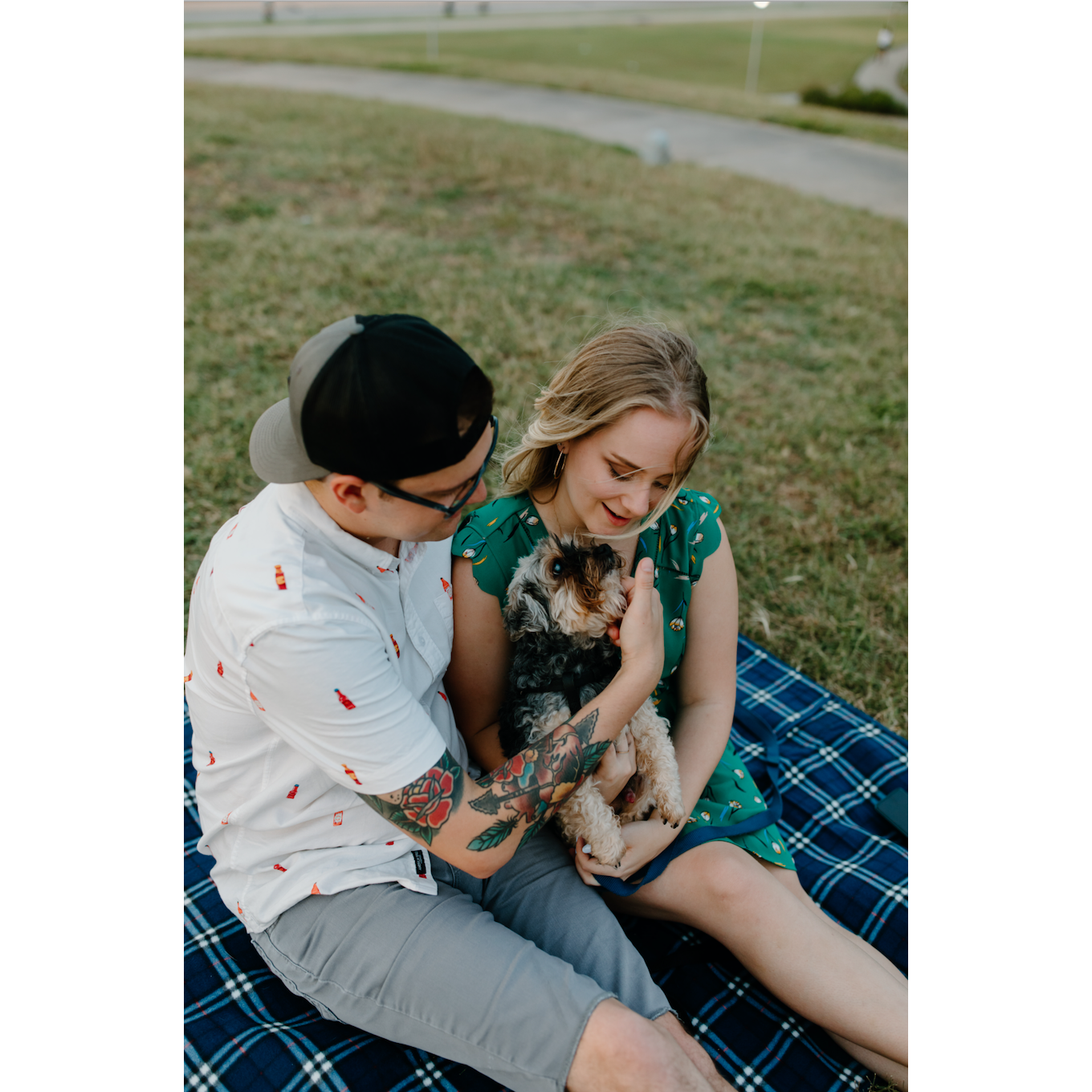 Our engagement photos - Ian is the cutest dog on the planet