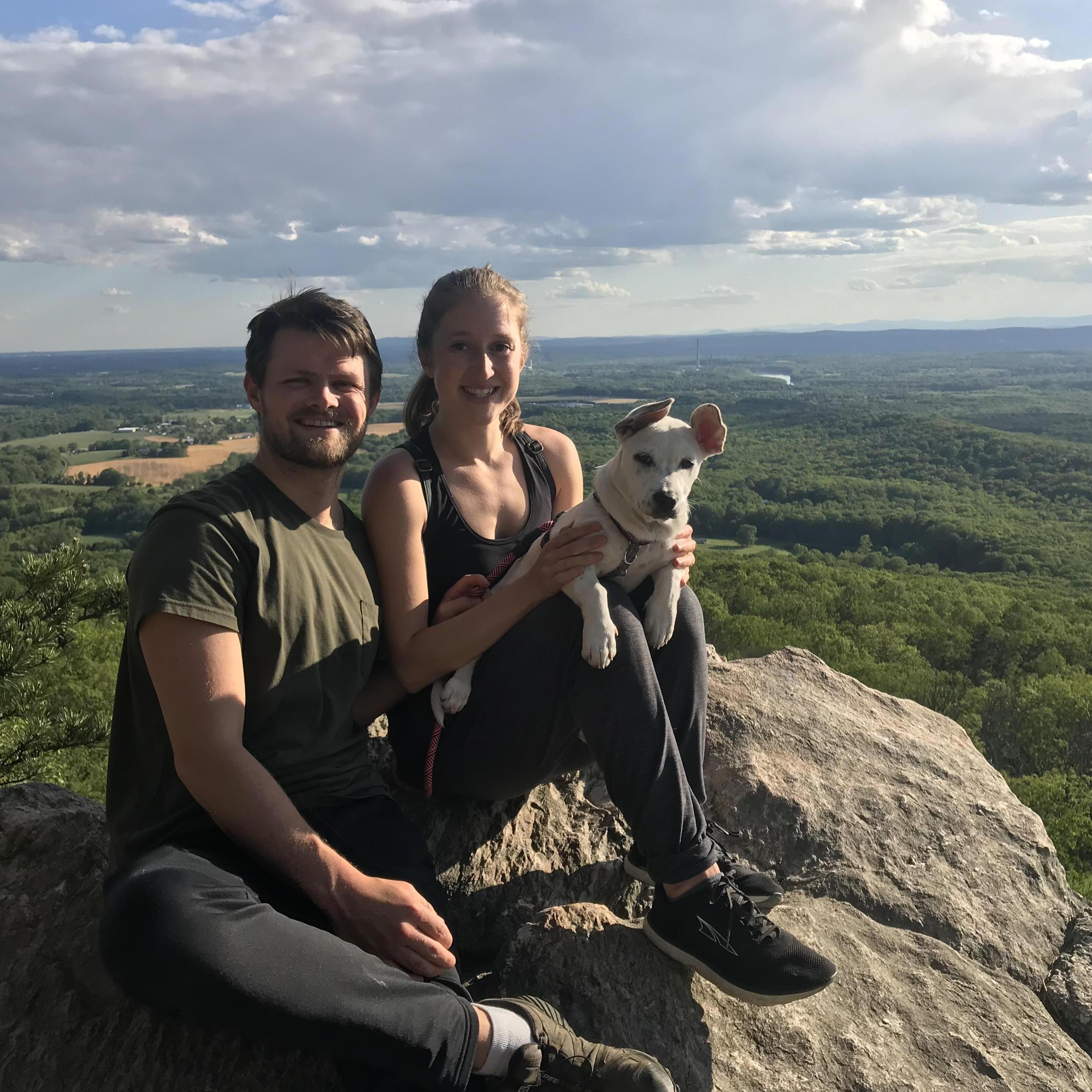 Honey's first hike up Sugarloaf Mt!