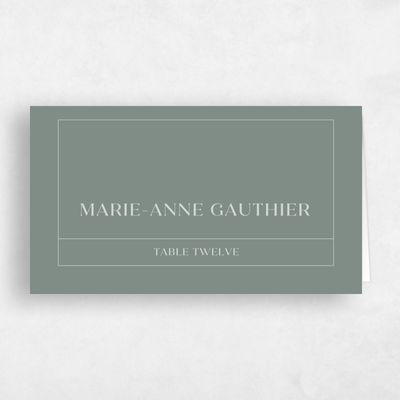 Calming Sage, Green Wedding Place Card - Linwood