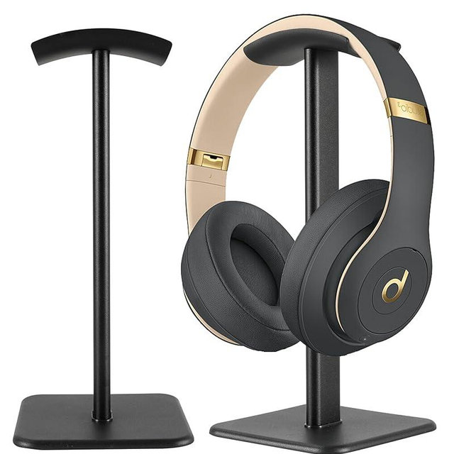 DGPLUS Headset Stand - Headphone Holder for Desk with Aluminum Hanger Compatible with All Over-Ear On-Ear Computer Xbox One PS5 PS4 PC Game Telephone Headsets (Black)