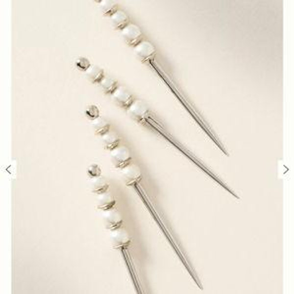 Delphine Pearl Cocktail Picks, Set of 4