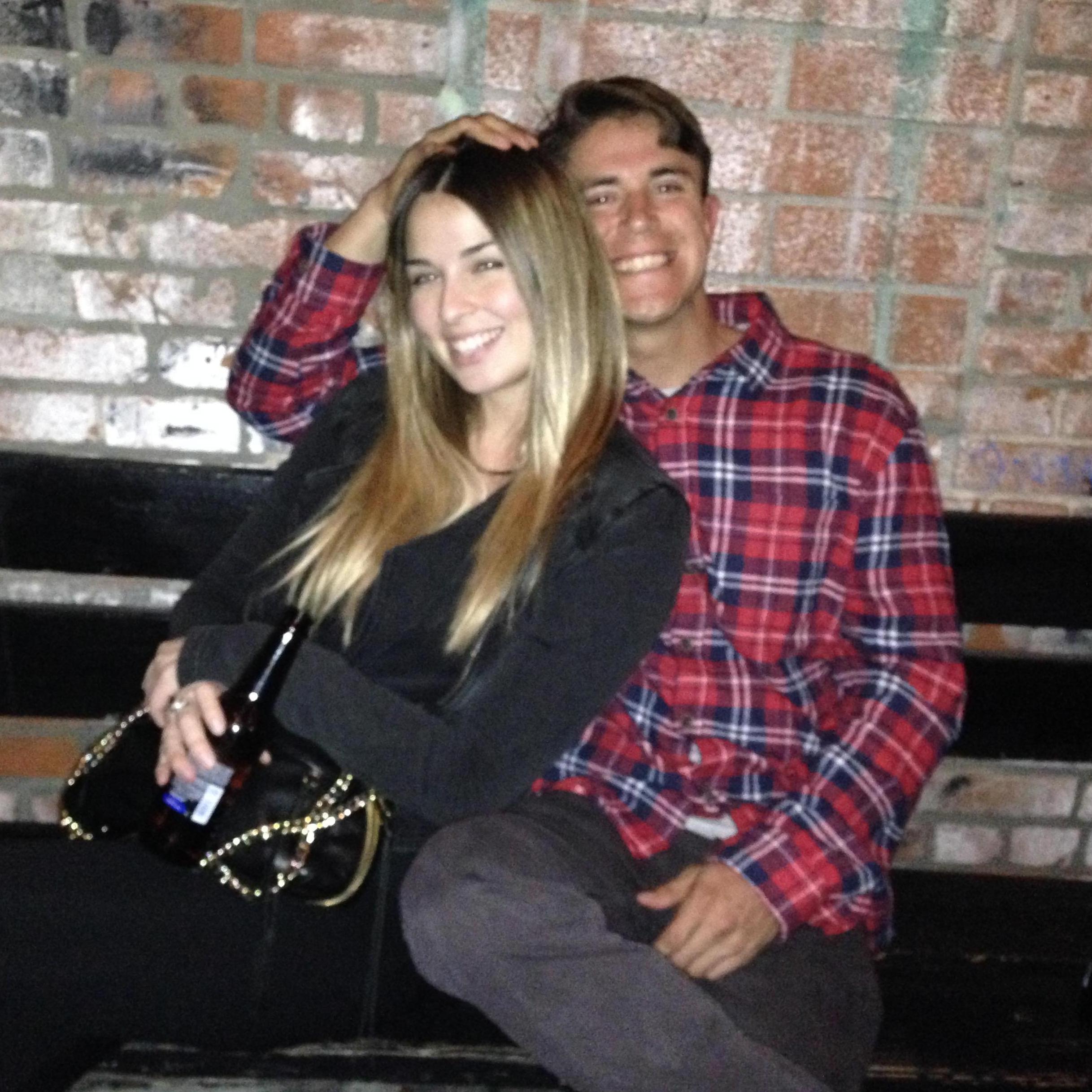 Double date night with Sarah & Bobby to watch Bobby'd band perform. April, 2014