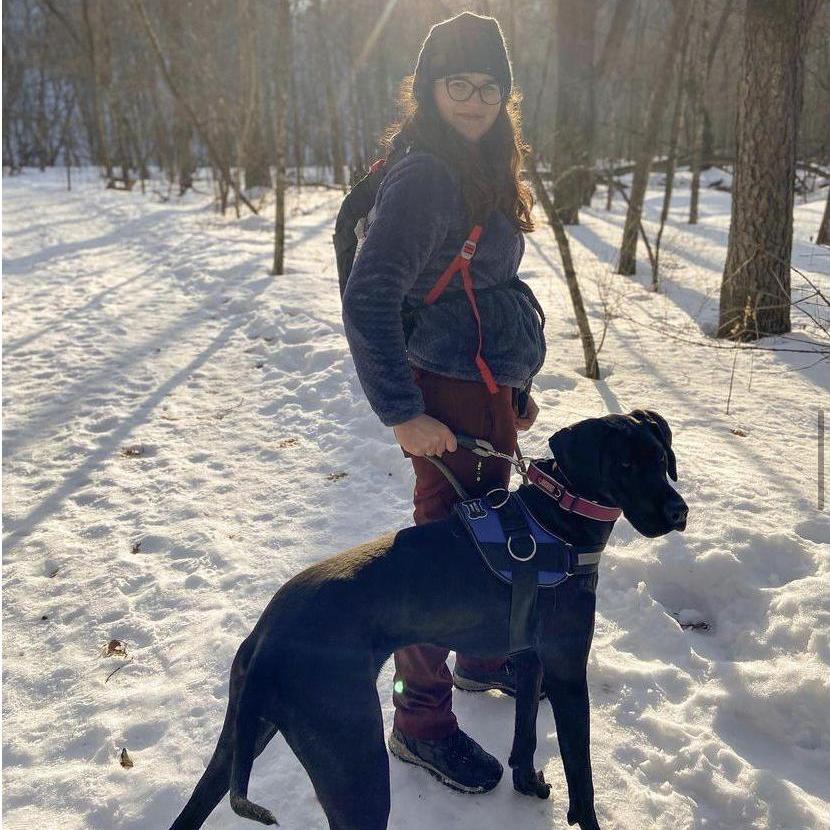 Micayla and her 2nd favorite hiking partner, Miss Willow.