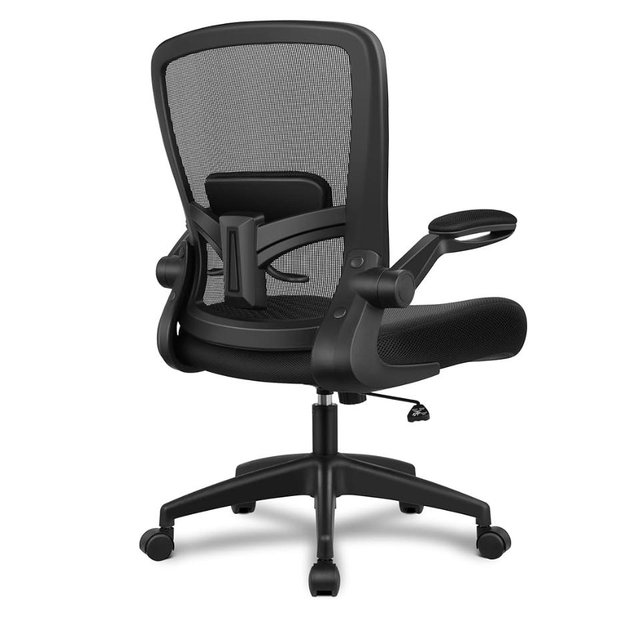 FelixKing Office Chair, Ergonomic Desk Chair Breathable Mesh Chairs Adjustable High Back Lumbar Support Flip-up Armrests, Executive Rolling Swivel Comfy Computer Chairs Home Office Black