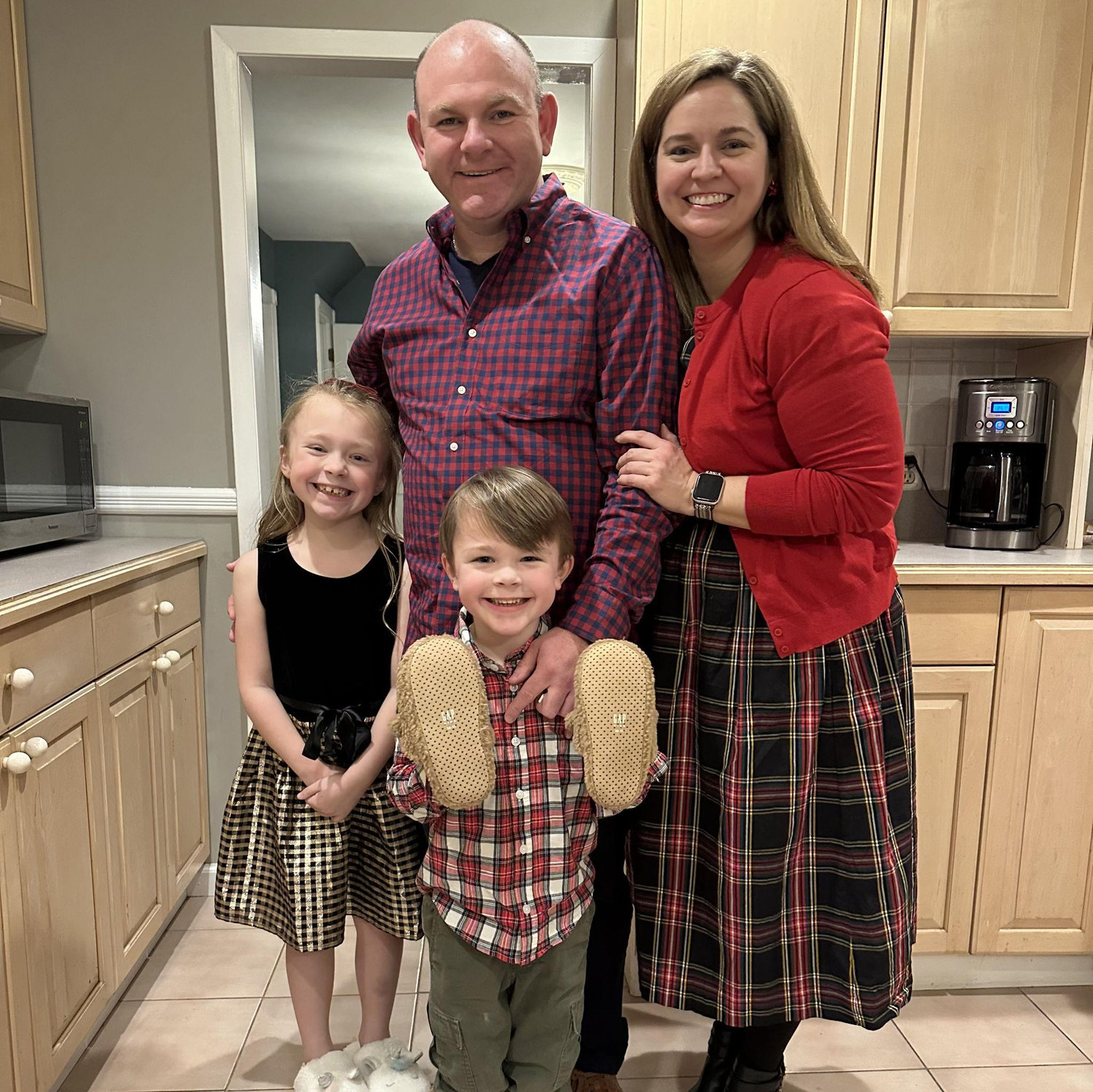 Johnston kids at first Christmas Eve party together!