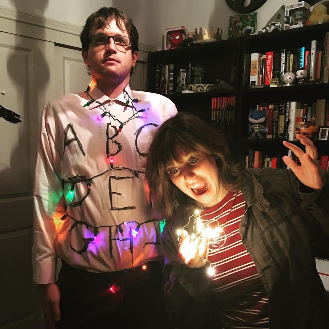 Our award-winning Halloween couple's costume! (seriously, we won a prize at a party)