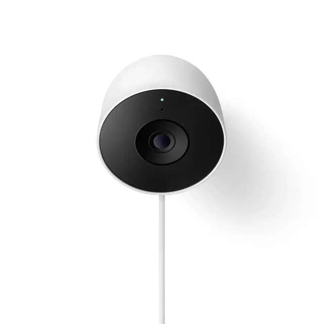 Google Nest Cam Outdoor - Outdoor Security Camera with 2K Video - Works with Google Home - With Gemini - Snow