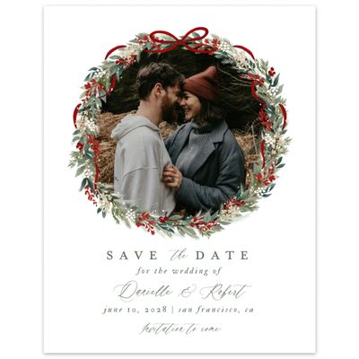 White Wedding Digital Save the Date - Bryn Photo