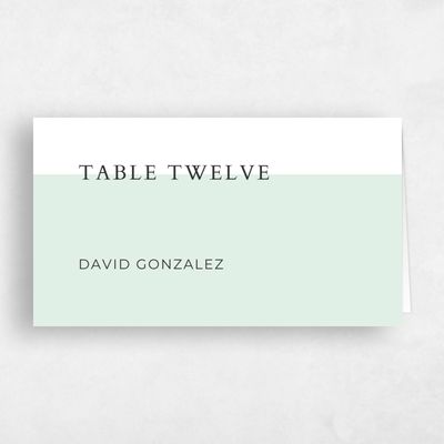 Mint, Green Wedding Place Card - Morrison