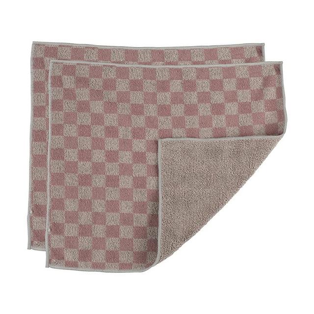Casabella Microfiber 12" x 14" Cleaning Cloths, Two-Tone (Pack of 2), 1 EA, Grey Stainless Steel, 2 Count