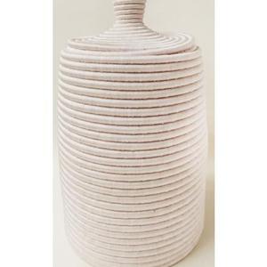 Deka Lidded Basket, Blush