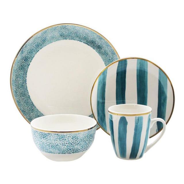 Juillet 16-Piece Dinnerware Set, Service for 4