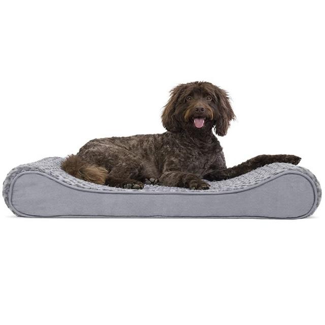 Furhaven Orthopedic, Cooling Gel, and Memory Foam Pet Beds for Small, Medium, and Large Dogs - Ergonomic Contour Luxe Lounger Dog Bed Mattress and More