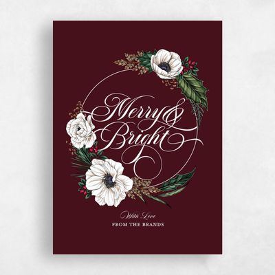 Wine, Red Holiday Card - Randy Type