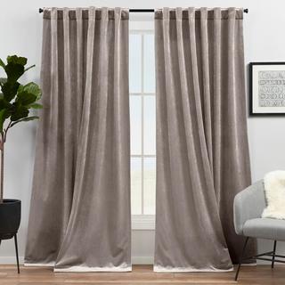 Velvet Heavyweight Curtain Panel, Set of 2