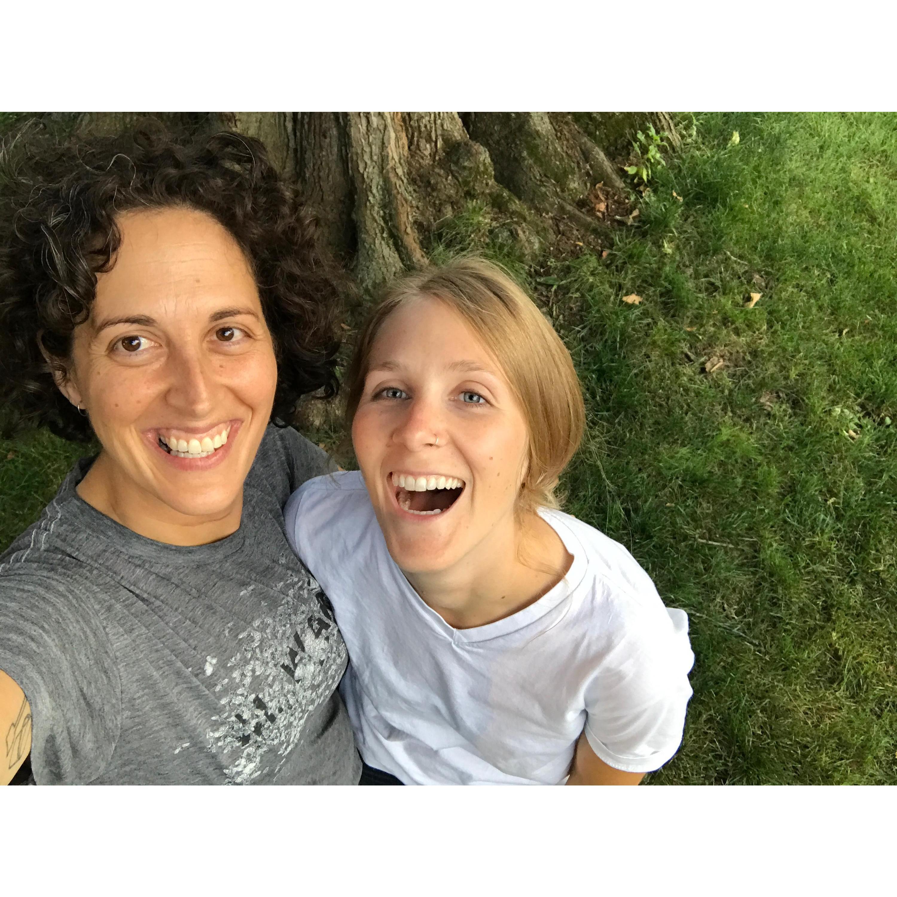 Laughing in Poughkeepsie.