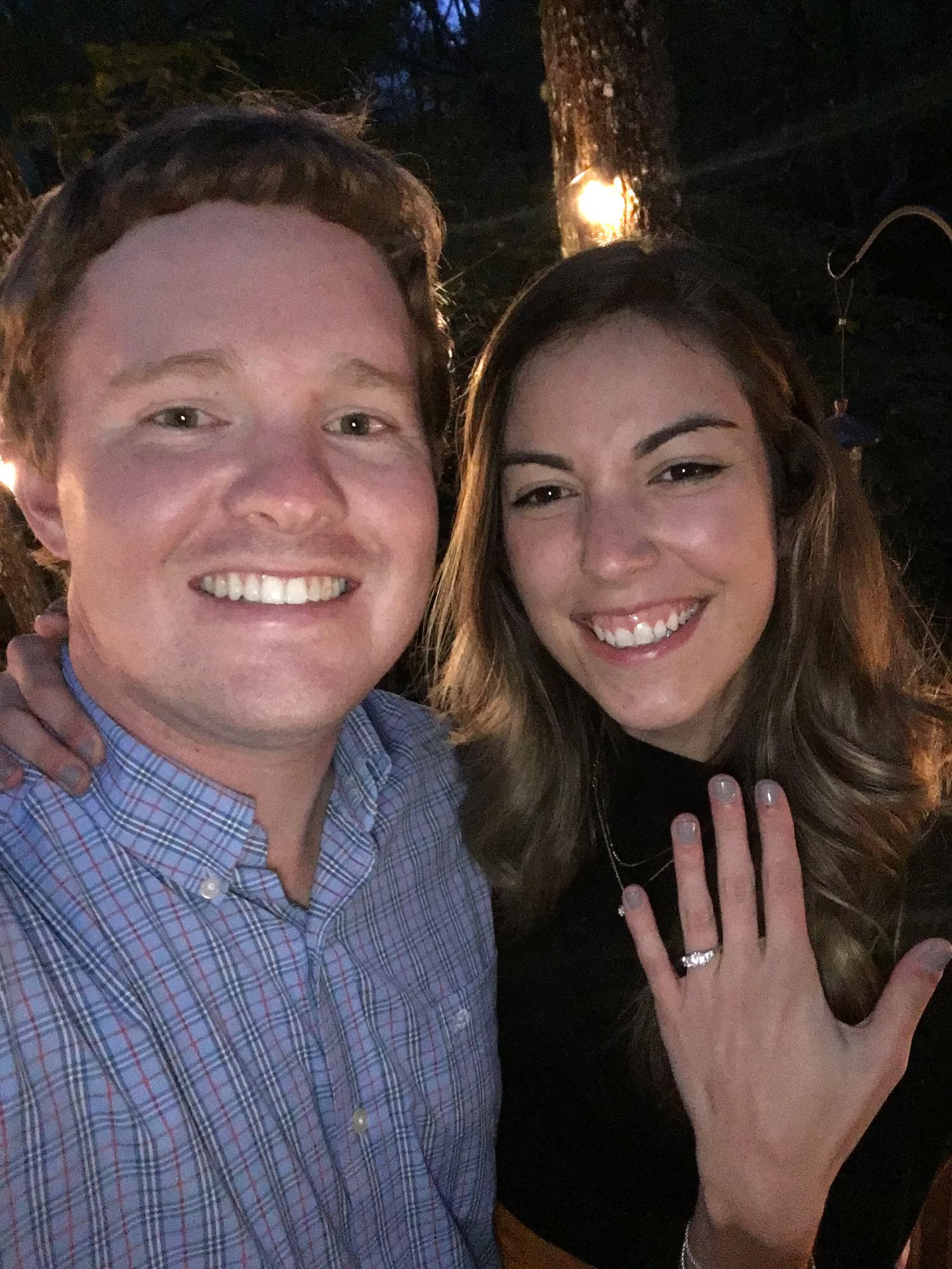 Our first selfie as an engaged couple!