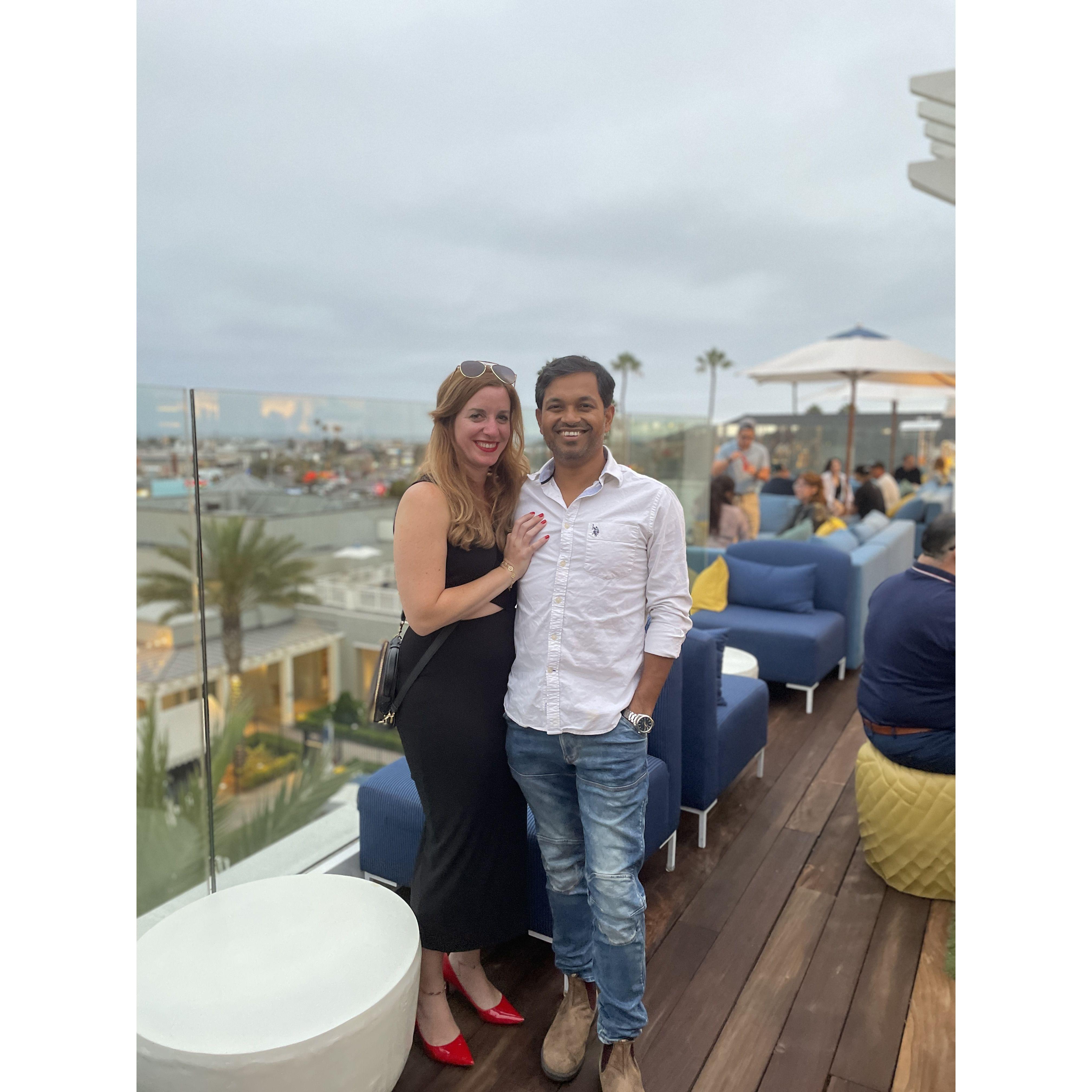 Newport Beach at Rooftop at Lido House. One of our favorite hangouts when visiting the OC.