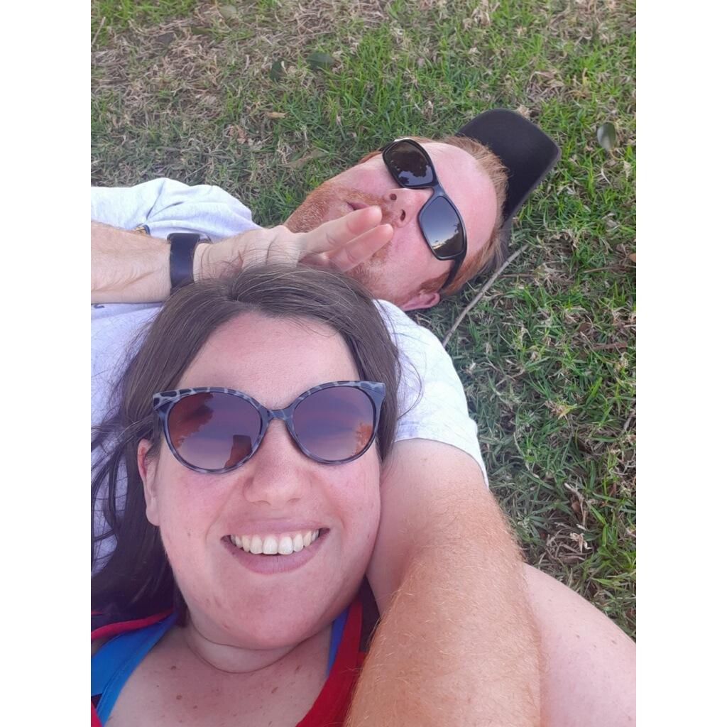 Taking a rest at the halfway point of a hike