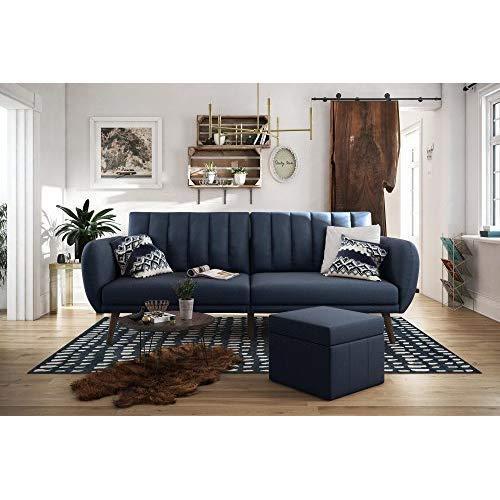 Novogratz Brittany Sofa Futon - Navy Linen