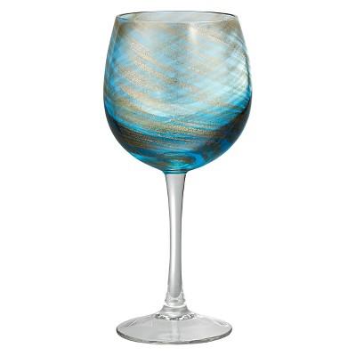Artland Misty 14oz Goblets - Set of 4 Aqua