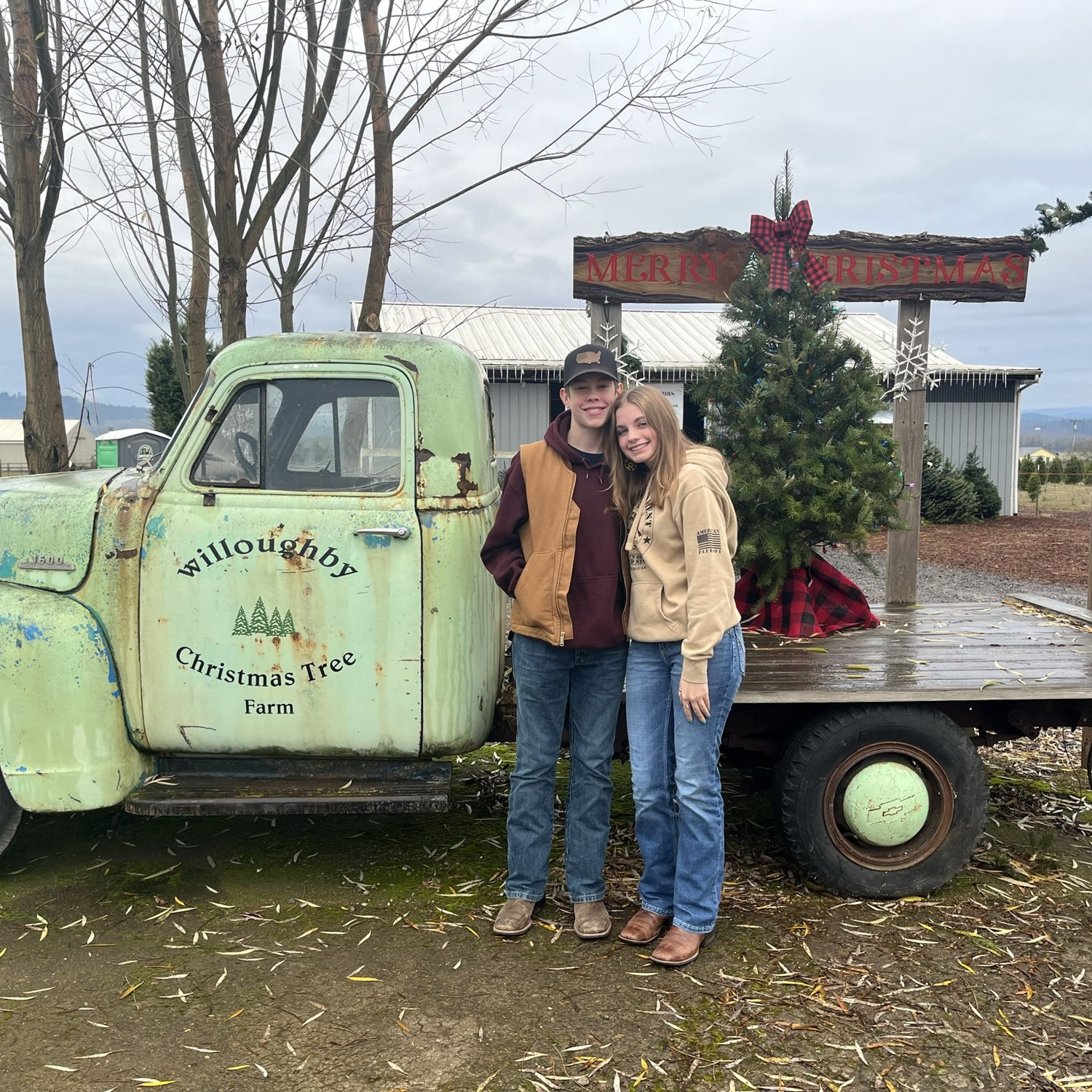 First year Christmas tree day