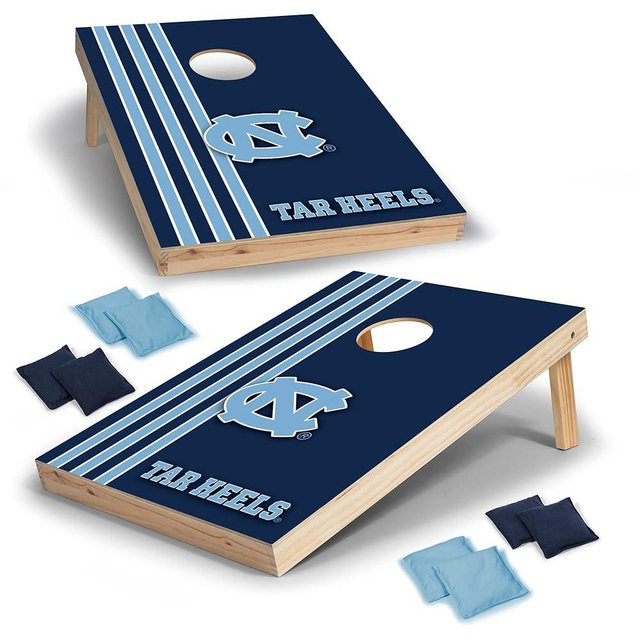 2' x 3' Solid Wood Cornhole Set with Direct Print HD Team Graphics – Great Gift for Any NCAA Fan! Bean Bag Toss Family Outdoor Games