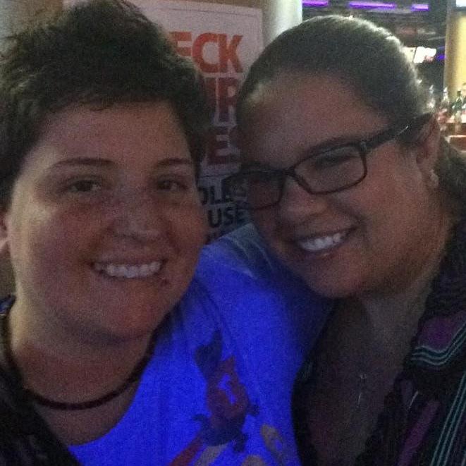 Our first photo together -- taken on a bowling date night back in September 2015, shortly before we 'made it official'. For the record, April won that one!