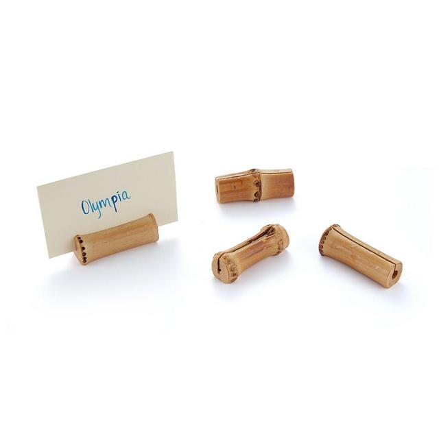Bamboo Placecard Holders, Set of 4
